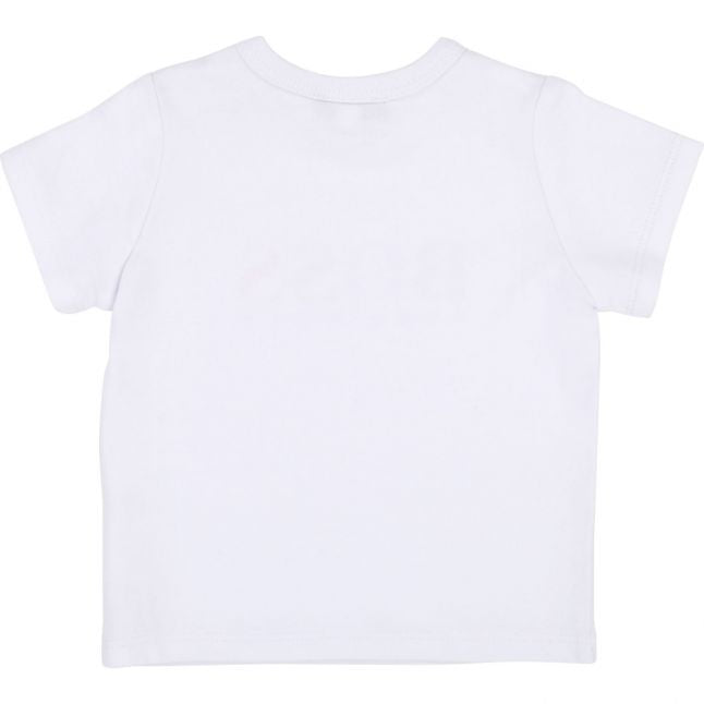 Baby White Logo Print S/s T Shirt