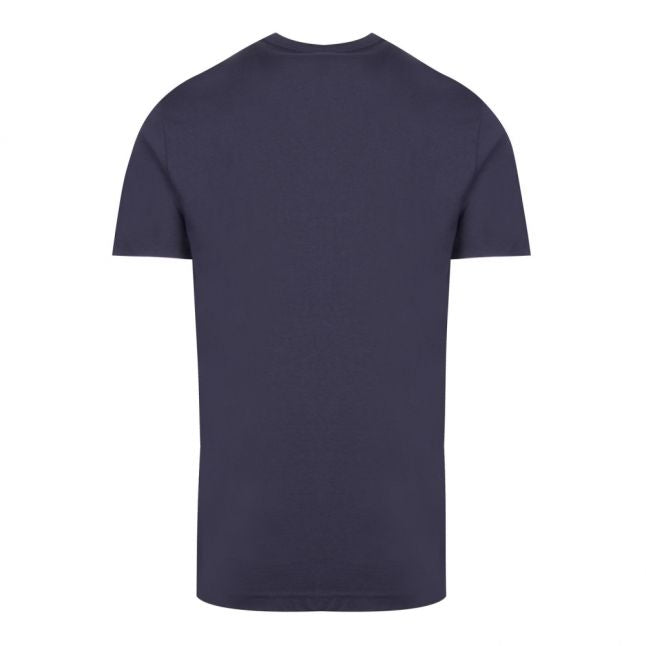 Athleisure Mens Navy/Silver Tee Curved Logo S/s T Shirt