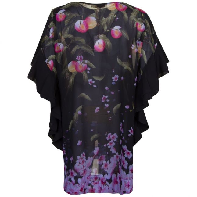 Womens Black Twisela Peach Blossom Cover Up