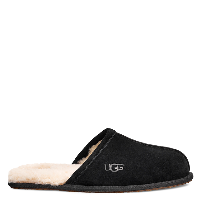 Mens UGG Black Scuff Slippers