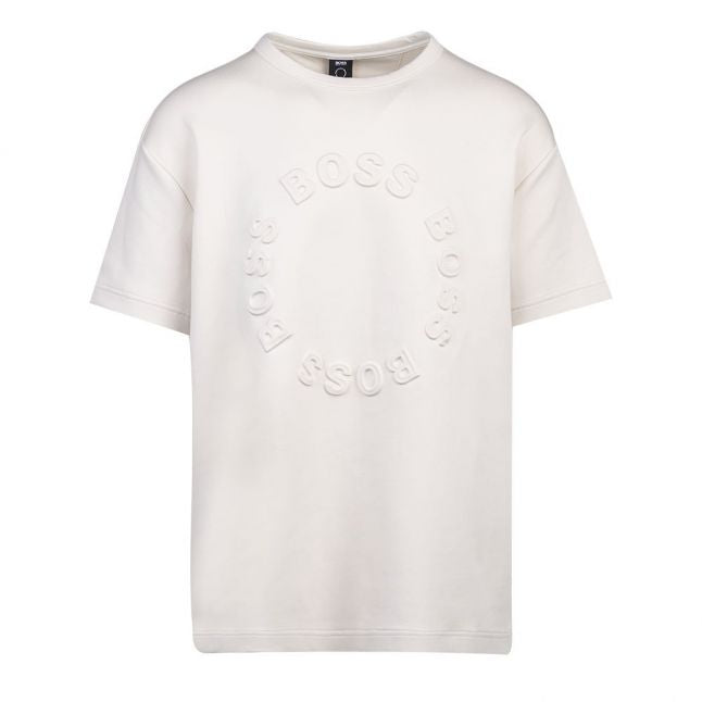 Mens White Salbo Short Circle Sweat Top