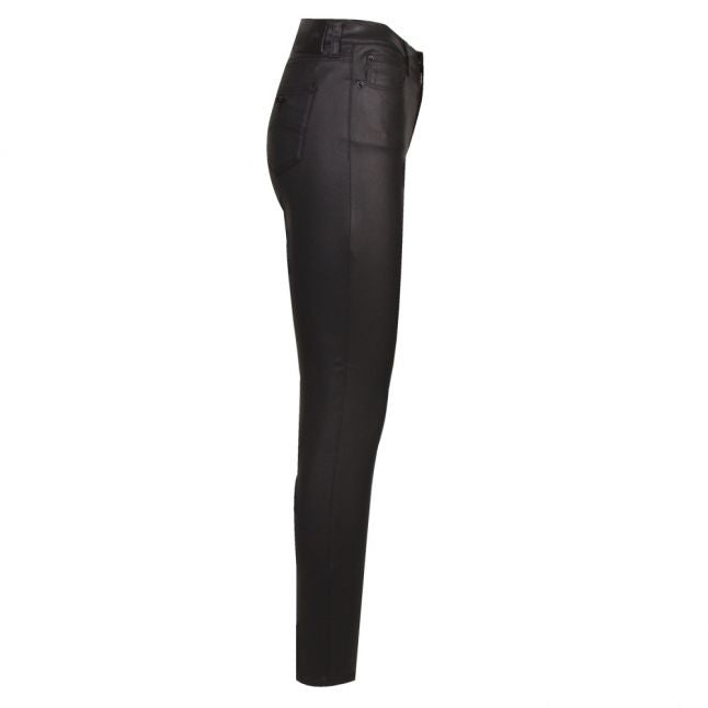 Womens Black J20 Coated Mid Rise Skinny Jeans