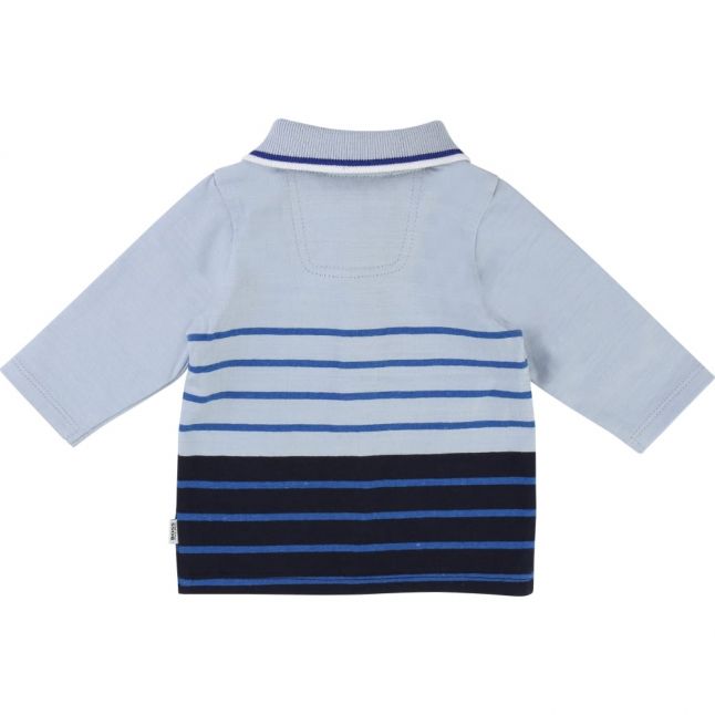 Baby Blue Stripe L/s Polo Shirt