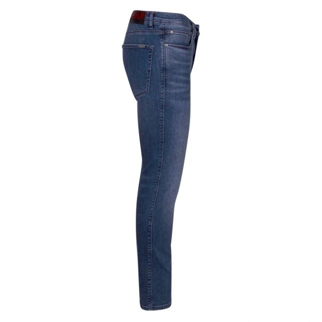 Mens Dark Blue Wash 734 Skinny Fit Jeans