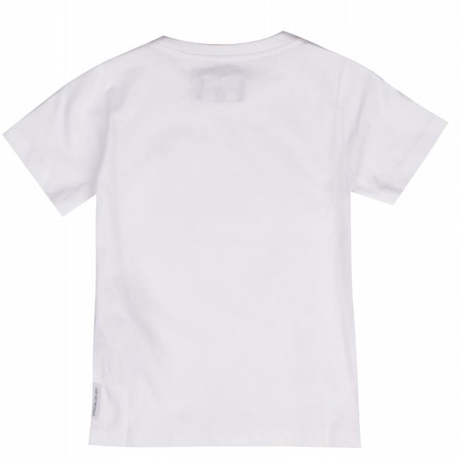 Boys White Basic Logo S/s T Shirt