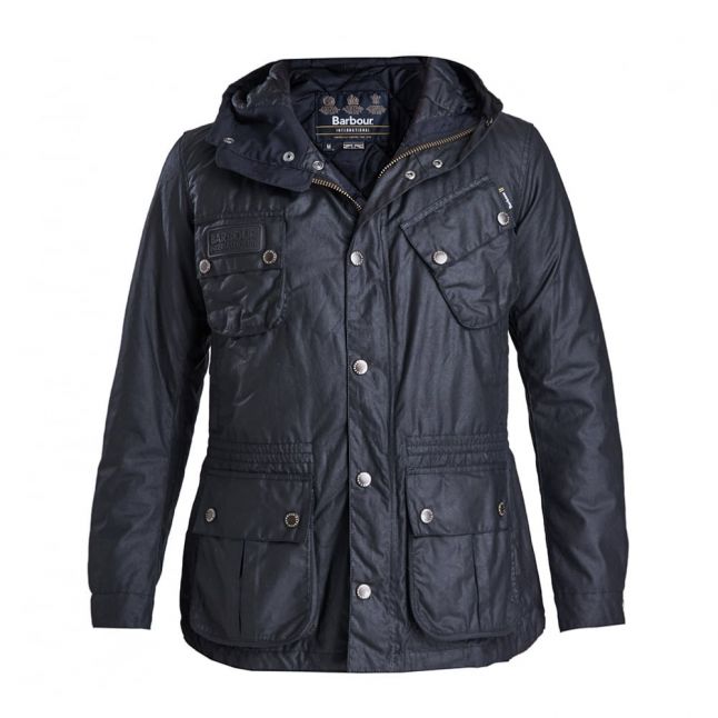 Mens Black Fog Waxed Parka