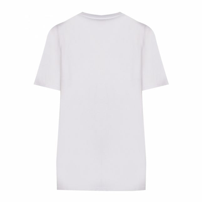 Womens White Circle Flock Logo S/s T Shirt