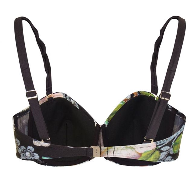 Womens Black Geela Gem Gardens Bikini Top