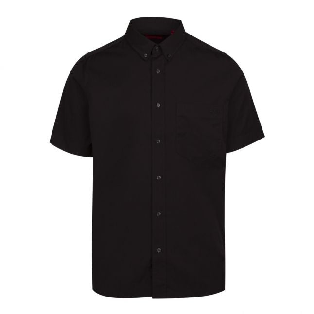 Mens Black Ekilio Straight Fit S/s Shirt