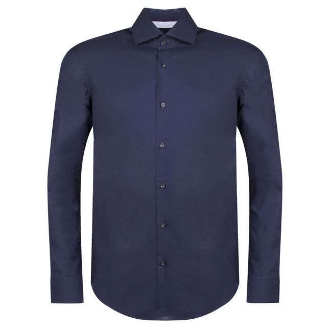 Mens Navy Veraldi Trim Regular Fit L/s Shirt