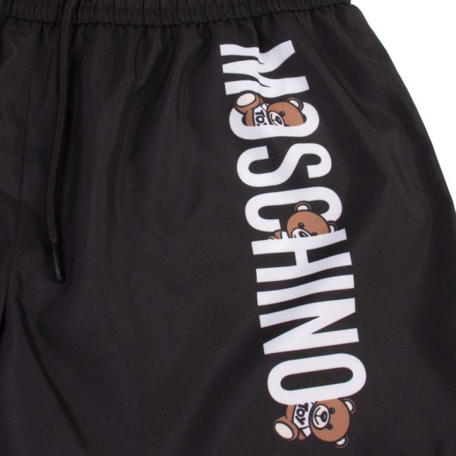 Boys Black Hidden Toy Logo Swim Shorts