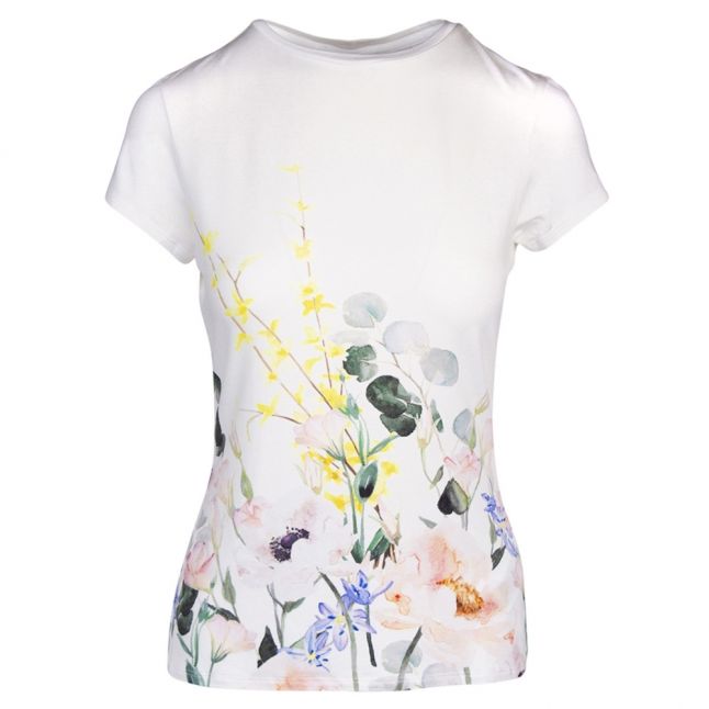 Womens White Bobiiee Elegant Fitted S/s T Shirt