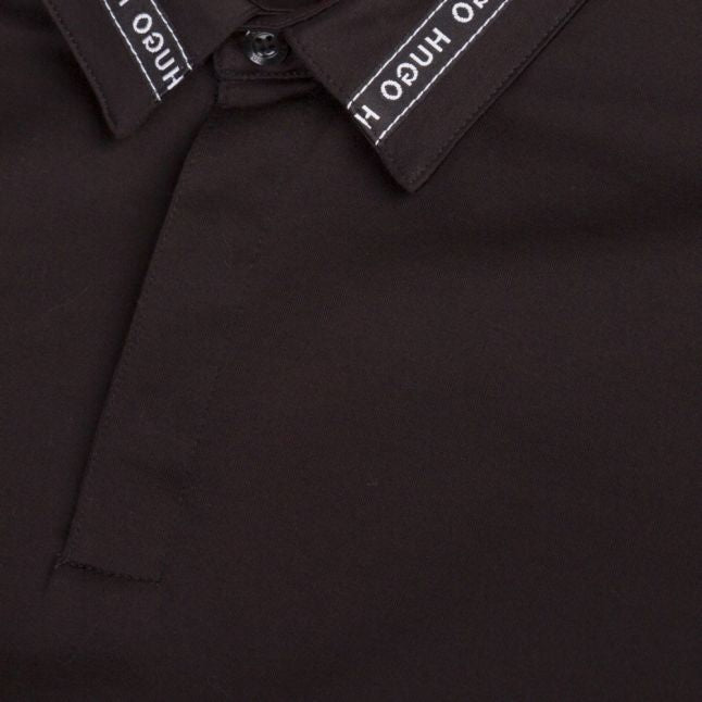 Mens Black Divorno Tape Trim S/s Polo Shirt