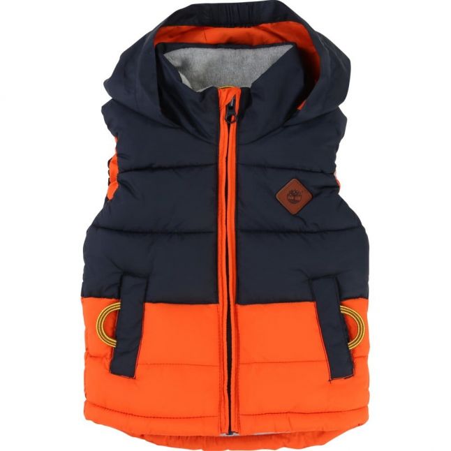 Baby Navy & Orange Gilet