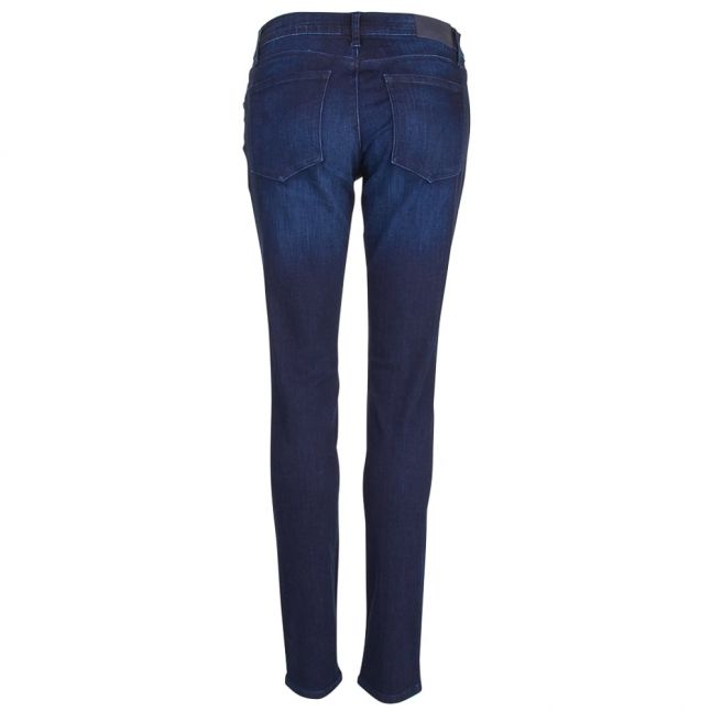 Womens Blue Mid Rise Skinny Jeans