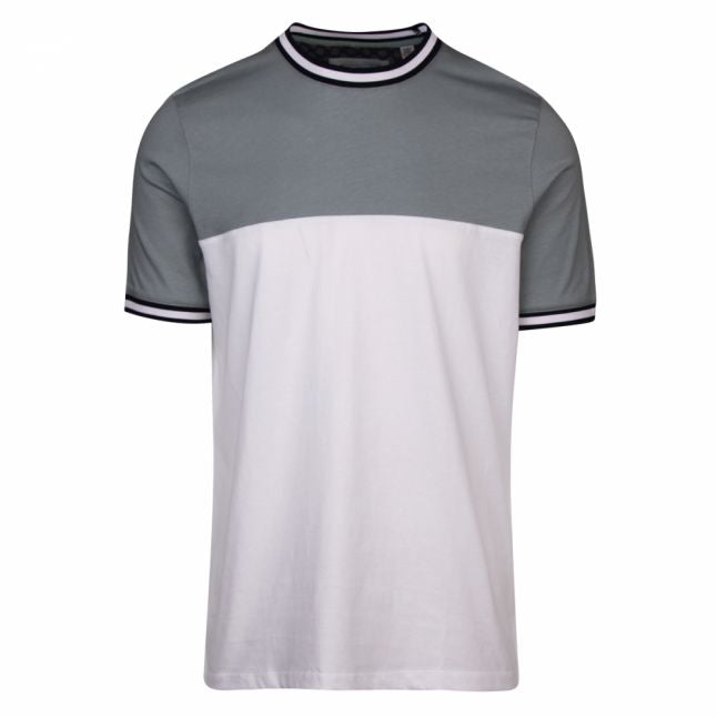 Mens Pale Green Silva Paneled S/s T Shirt