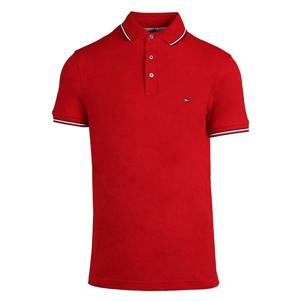 Mens Arizona Red 1985 RWB Tipped Slim S/s Polo Shirt