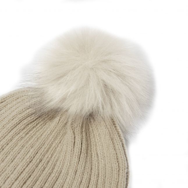 Womens Light Sand Knitted Hat