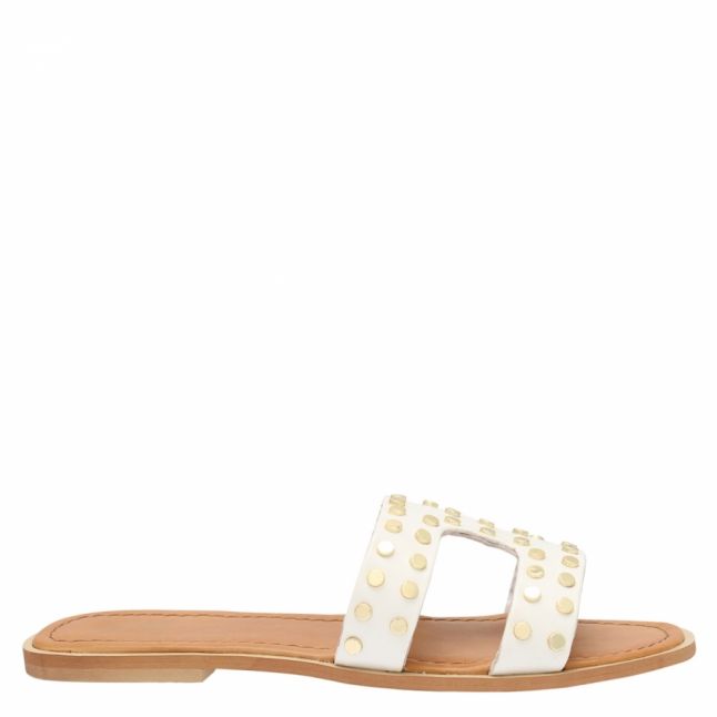 Womens White Olivie Stud Sandals