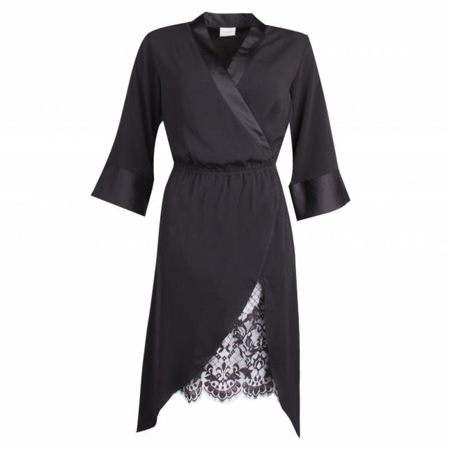 Womens Black Vimilena Lace Insert Midi Dress