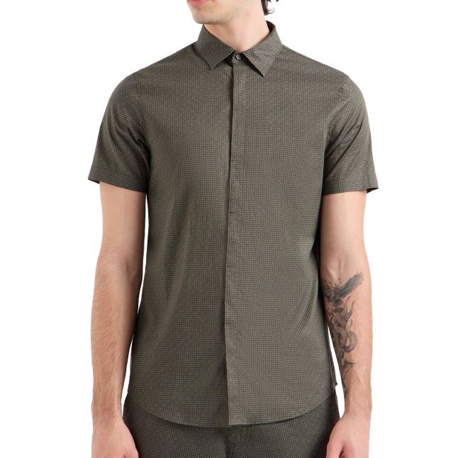 Mens Peat Geo Stretch S/s Shirt