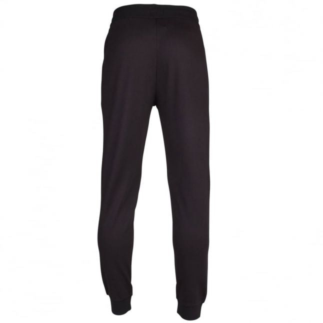 Mens Black Branded Leg Sweat Pants