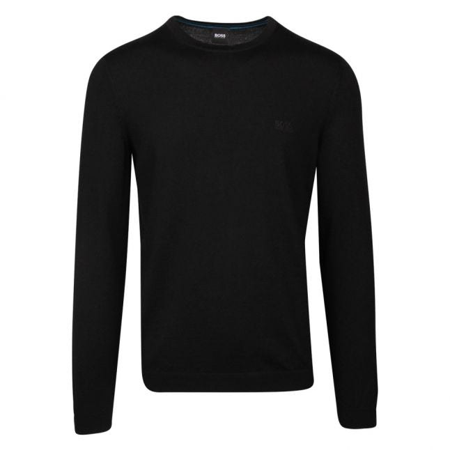 Athleisure Mens Black Raio_1 Wool Crew Neck Knitted Top