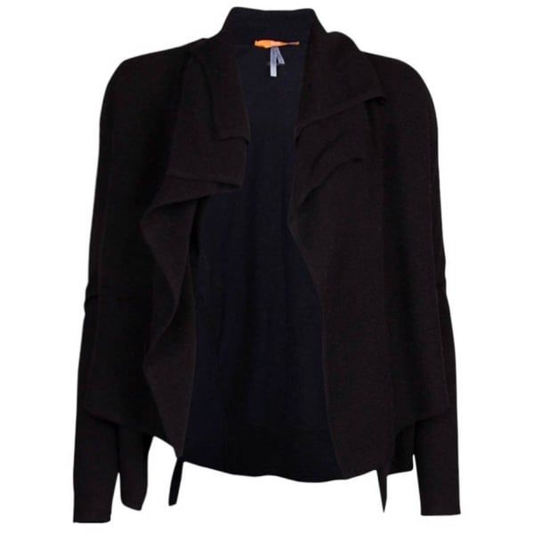 Womens Black Wijay Waterfall Cardigan