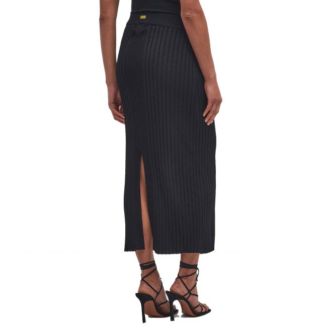 Womens	Black Alicia Co-ord Knit Midi Skirt