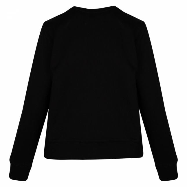 Womens Black Institutional Logo Sweat Top