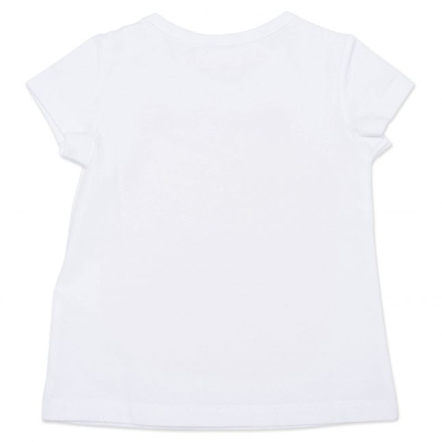 Girls White/Pink Tiger B1 S/s T Shirt