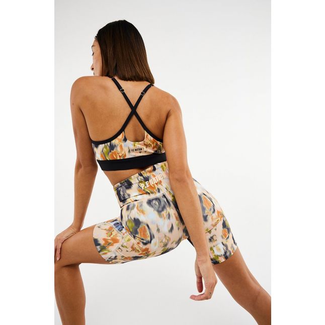 Womens Floral Light Print Visualise Bike Short