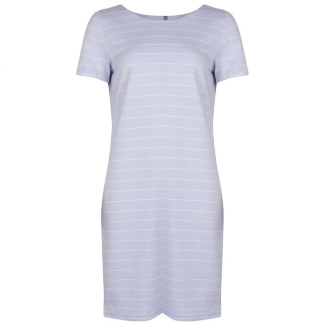 Womens Blue And White Vitinny Striped S/s Dress