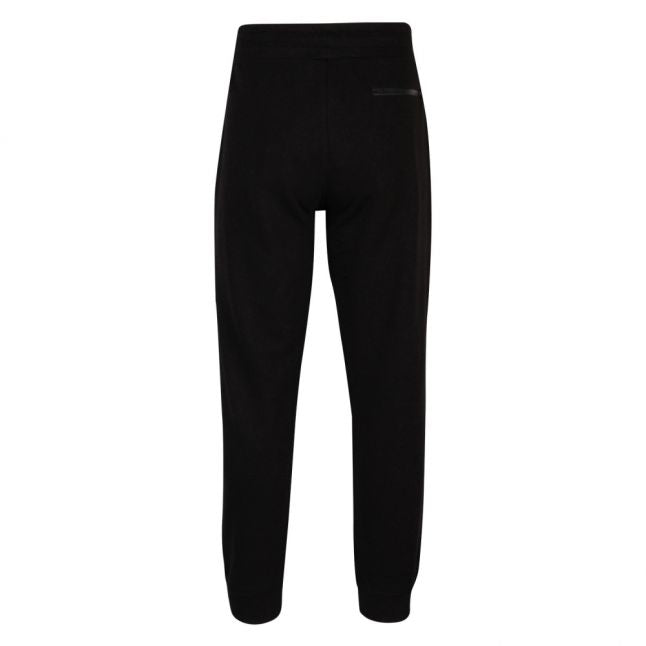 Mens Black Branded Patch Sweat Pants