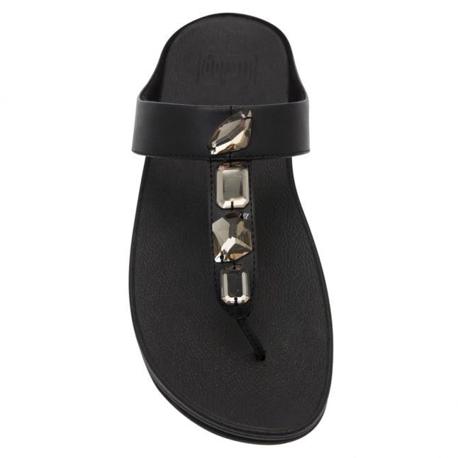 FitFlop Womens Black Roka™ Toe-Thong Sandals