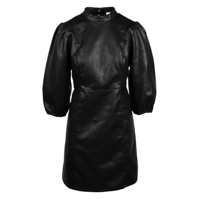 Womens Black Vipumida Faux Leather Dress