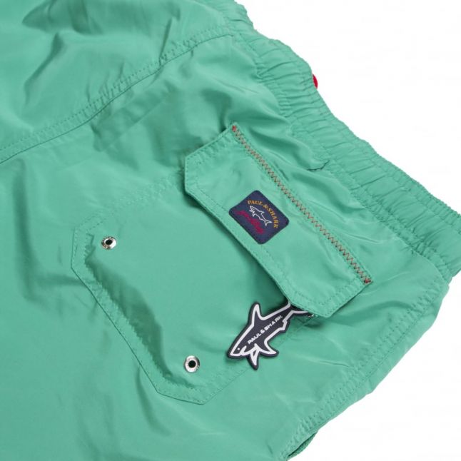 Paul & Shark Mens Green Branded Swim Shorts