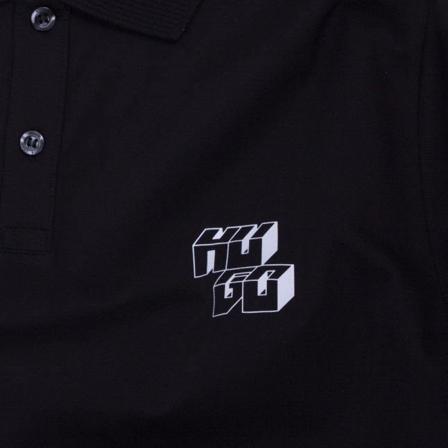 Mens Black Delion Logo Cube S/s Polo Shirt