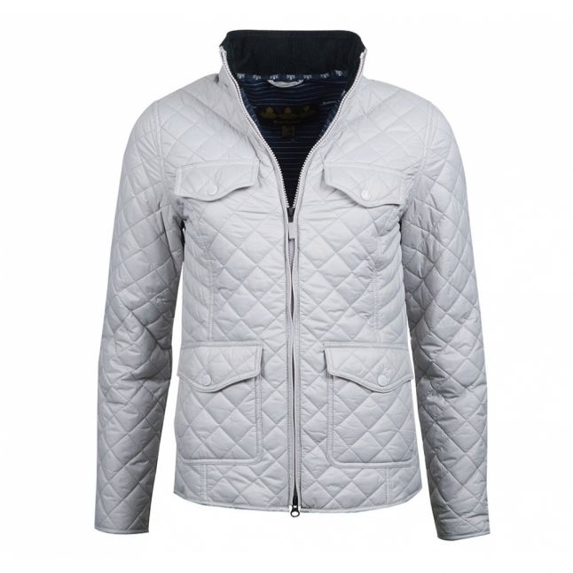 Womens Ice White Sailboat Quilted Jacket