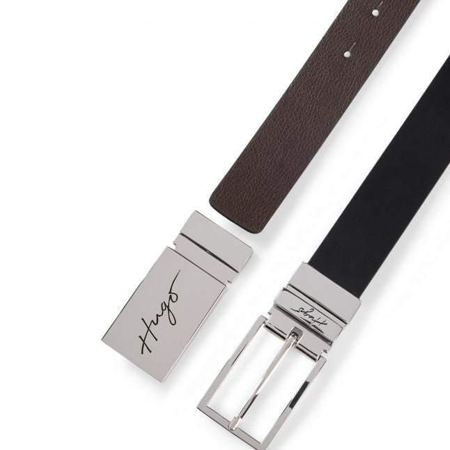 Mens Black Graym Belt Gift Set