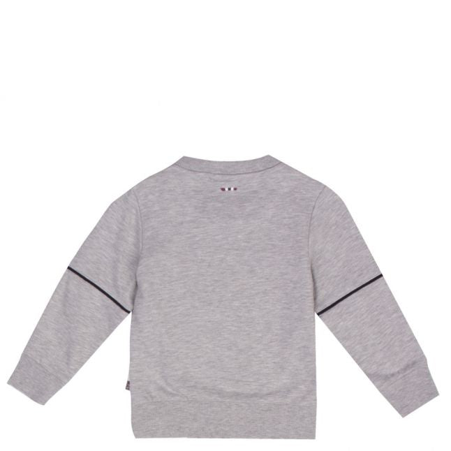 Boys Light Grey Melange Byl Crew Neck Sweat Top