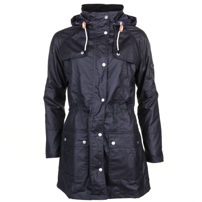 Lifestyle Womens Navy Barnacle Waxed Jacket