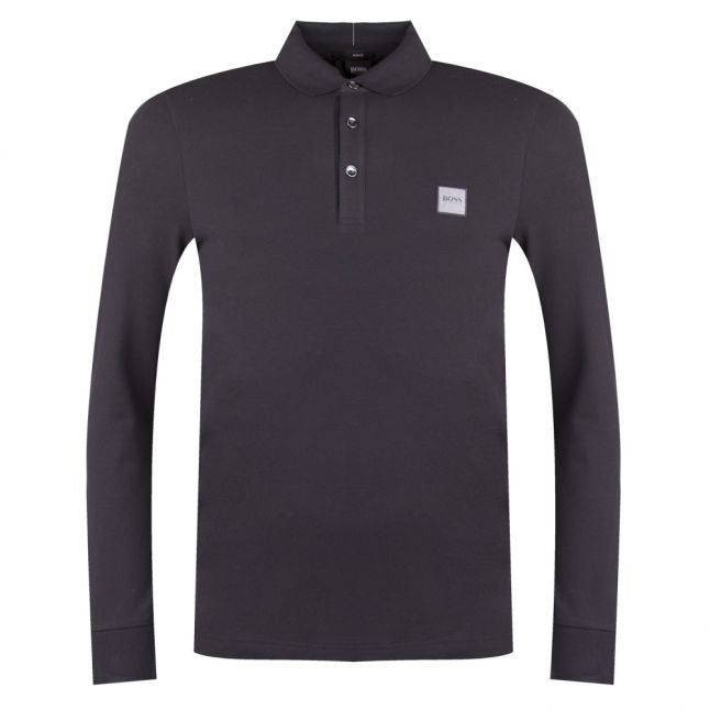 Casual Mens Black Passerby L/s Polo Shirt