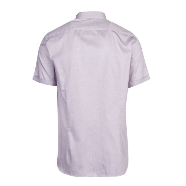 Mens Lilac Donald Geo Print S/s Shirt