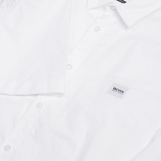 Casual Mens White Magenton-Short S/s Shirt