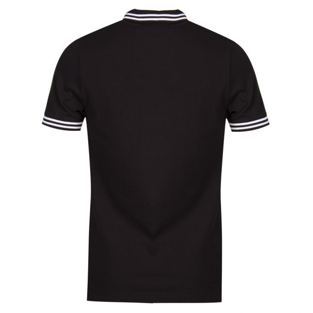 Mens Black Symbol Slim S/s Polo Shirt