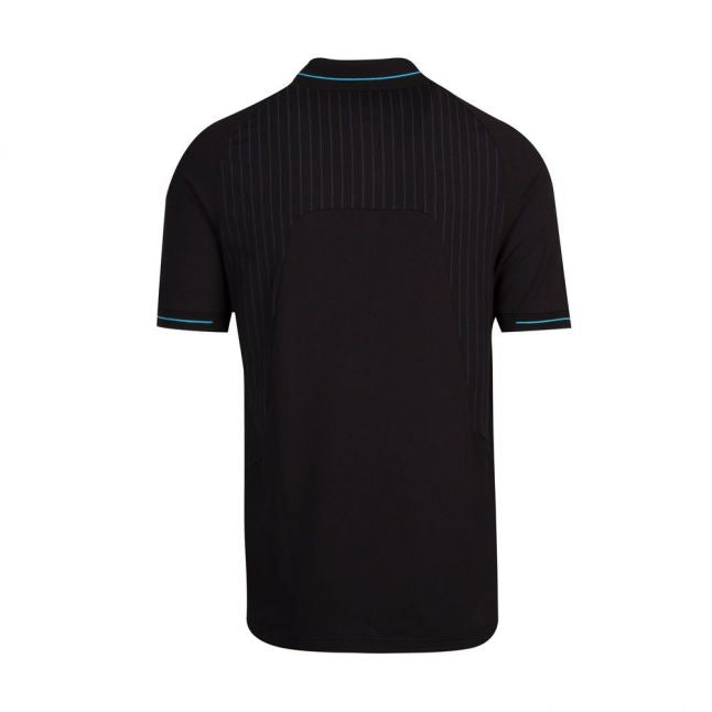 Athleisure Mens Black Philix Zip S/s Polo Shirt