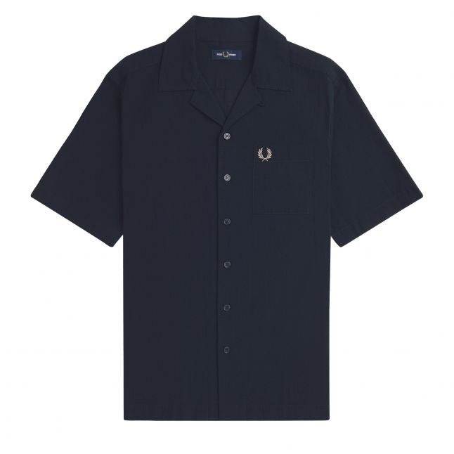 Mens Navy Lightweight S/s Shirt