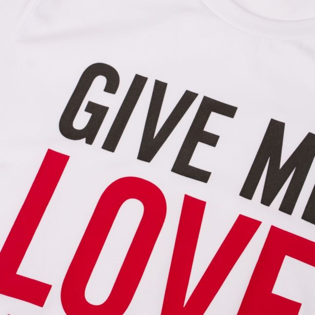 Mens Optical White Give Me Love Slim Fit S/s T Shirt