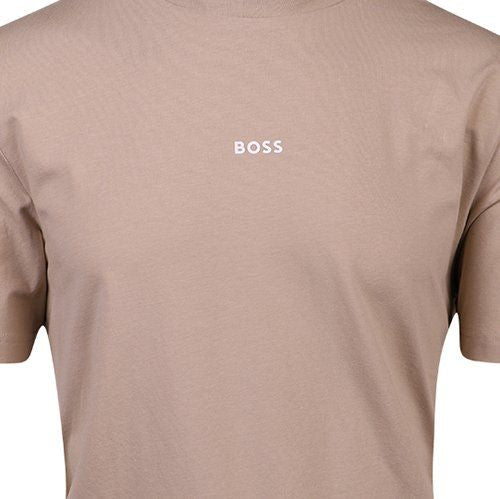 Mens Light Beige Tchup Centre Logo S/s T-Shirt